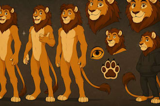 draw custom furry art, design original characters, and create detailed ref sheet
