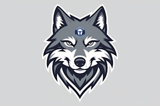 do creative wolf mascot logo for you with my on creativity