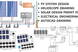 power backup solar system design building permit electrical engineering drawing