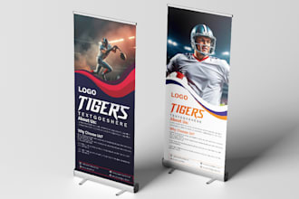 design retractable banner, pull up  and roll up banner
