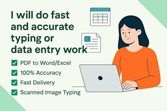 do data entry, excel tasks, and admin support for businesses