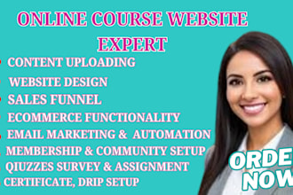 setup thinkific website online course  sales funnel on teachable kajabi syeteme