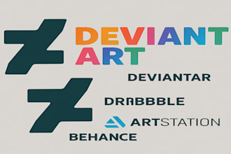 promote your deviantart artstation behance dribble