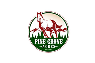 design inspirational classic horse farm logo