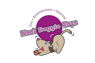 design awesome cool doggie toys logo