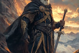 draw original fantasy characters, concept art, fanart