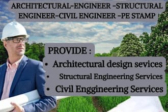 licensed architect structural engineering pe stamp in illinois georgia maryland