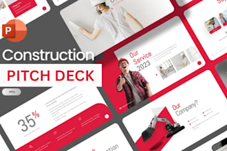 design construction investor ready pitch deck construction company fundraising