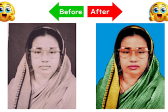restore, colorize and enhance your old damaged photos professionally