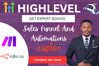 fix or create make, n8n, gohighlevel, vapi ai voice agent workflow automations