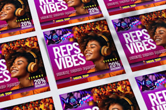 make modern event, party flyer design in 8 hours
