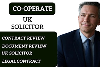 be your UK solicitor for legal contract, agreement, contract review