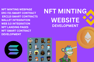 create dapp nft minting website and smart contract