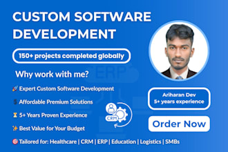 develop custom CRM erp software for your business in 30 days