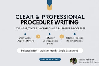 write your user guide or configuration procedure