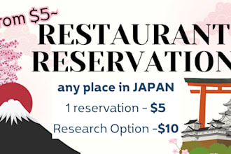 make a restaurant reservation in japan