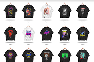 create professional t shirt designs for merch printful and more