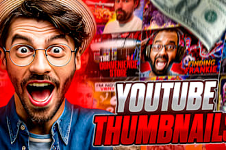design a mind blowing youtube thumbnail for you