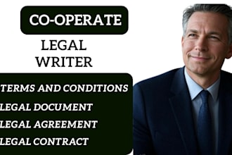 write legal contract, contract document, terms and conditions