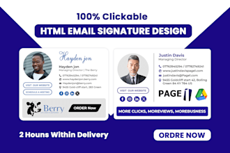 create HTML email signature, animated HTML email signature