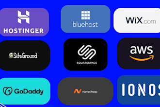 hostinger bluehost wix siteground squarespace aws godaddy namecheap dreamhost