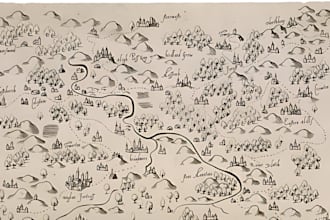 custom fantasy map illustration, cartography for ttrpg, books, dnd game tolkien