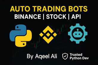 build custom trading bots for binance, crypto, and stock