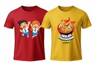 tshirt design like cartoons, letters, logo
