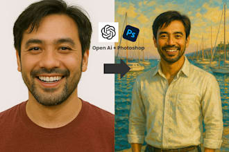 make ai portrait with your face using gpt and photoshop