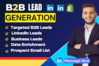 b2b lead generation, data enrichment, linkedin leads, email list building
