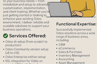 be your odoo developer, odoo customization, python developer