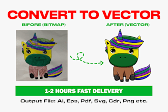 redraw bitmap to vector or convert image to vector