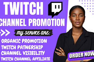 twitch channel promotion twitch affiliate twitch live viewers twitch partner