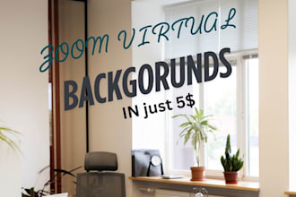 make zoom virtual backgrounds professionally and timely