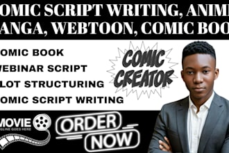 write engaging manga anime webtoon comic book scripts with strong story arcs