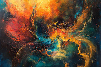 make a abstract geometric digital art