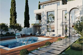 do realistic 3d exterior house design and rendering