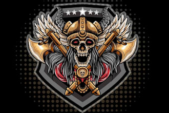 design awesome viking mascot logo in 24 hour