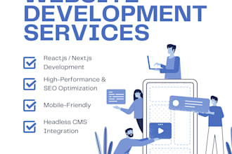 build a high performance websites with react or nextjs