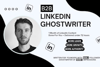write 1 month of b2b linkedin content in under 72 hours