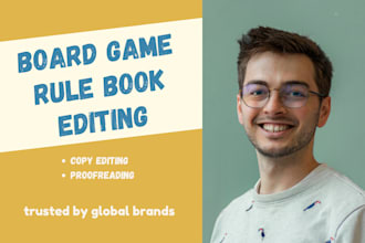 edit and proofread your board game rule book