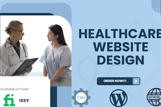design healthcare website, medical or dental website with appointment booking