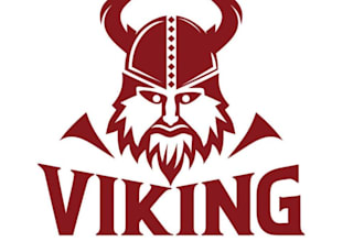 create your wonderful viking warrior mascot logo