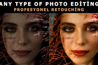 do high end photo retouching and skin retouch