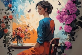 make your photo into a digital oil painting portrait art