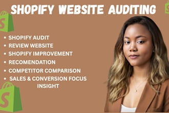 audit your shopify store review website report and give 10 improvement