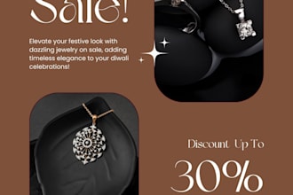 design attractive food or jewelry posters using canva