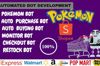 code pokemon center bot auto purchase bot checkout bot amazon bot target bot