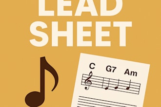 create a clean lead sheet with melody and chords