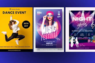 deign eye catching poster for events, ads and promotions